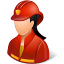 Occupations-Firefighter-Female-Light icon