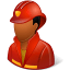 Occupations Firefighter Male Dark icon