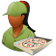 Occupations-Pizza-Deliveryman-Female-Dark icon