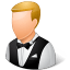 Occupations-Waiter-Male-Light icon
