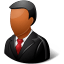 Office Customer Male Dark icon
