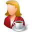 Rest Person Coffee Break Female Light icon