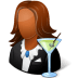Occupations-Bartender-Female-Dark icon