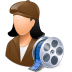 Occupations-Film-Maker-Female-Light icon