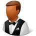 Occupations-Waiter-Male-Dark icon