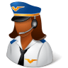Occupations-Pilot-Female-Dark icon