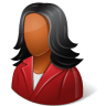 Office-Customer-Female-Dark icon
