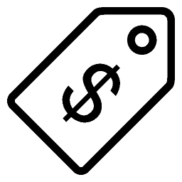 Ecommerce Price Tag Usd icon