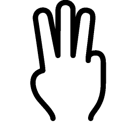 Hands Three Fingers icon