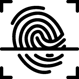 User Interface Fingerprint Scan icon
