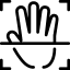 User Interface Hand Palm Scan icon