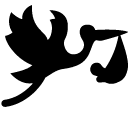 Baby Flying Stork With Bundle icon
