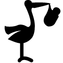 Baby Stork With Bundle icon