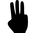 Hands Three Fingers icon