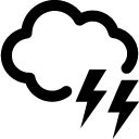 Weather Cloud Lighting icon
