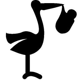 Baby Stork With Bundle icon