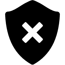 Security Delete Shield icon