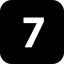 Numbers 7 Black icon