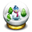 Glass snow ball icon