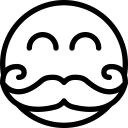 Moustache-Smiley icon