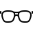 Hipster Glasses icon