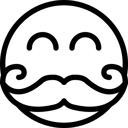 Moustache-Smiley icon