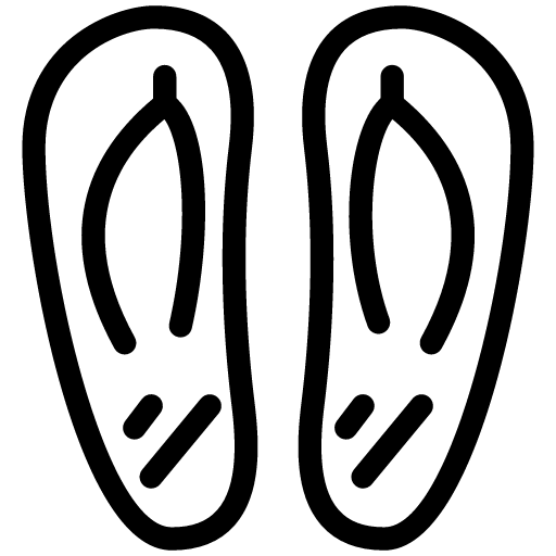Slippers or sandals icon for footwear in black outline style 14581148  Vector Art at Vecteezy