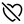 Heart dislike outline icon