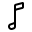 Musical note outline icon