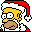 Simpsons Family Santa Homer icon