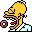 Simpsons Family Homer the doughnut icon
