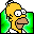 Simpsons Folder Green Homer folder icon
