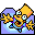 Folder Bart reaching up blue icon
