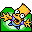 Folder Bart reaching up green icon