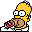 Homertopia Homer sucking on a beer icon