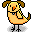 Dog birdie icon