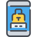 Secure Security Padlock Mobile Smartphone icon