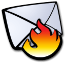 Email-spam-fire icon