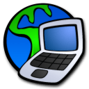 Notebook-to-internet-connection icon
