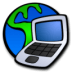 Notebook-to-internet-connection icon