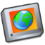Folder globe icon