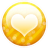 Gold-button-heart icon