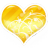 Heart gold icon
