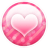 Pink-button-heart icon
