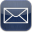 Mail blue glow icon