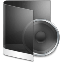 Folder-Black-Music icon