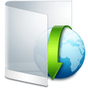 Folder White Downloads icon