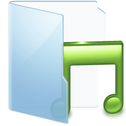 Folder Blue Music icon