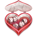 Heart candies open icon