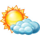 Partly cloudy day icon